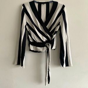 TOPSHOP crop wrap sweater